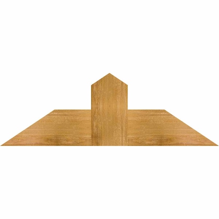 Ekena Millwork Portland Rough Sawn Timber Gable Bracket, Western Red Cedar, 36"W x 12"H x 6"D x 6"F, 8/12 Pitch GBW036X12X0606POR00RWR